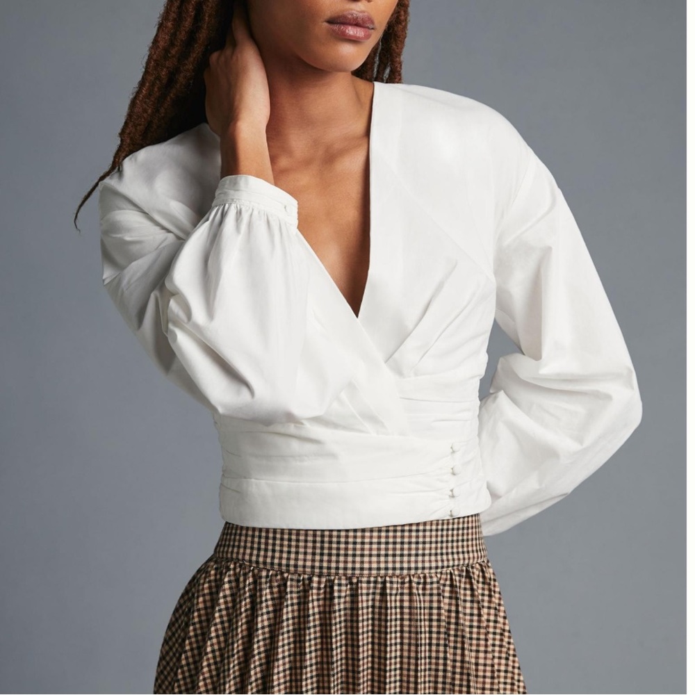 Sunday in Brooklyn Wrap-Front Blouse NWOT medium